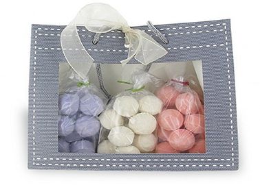 3 กระเป๋า 15 Mini Bath Bomb Gift Packs น้ำหอมกลิ่นแปลกใหม่สีม่วง / ขาว / ชมพู